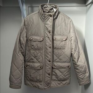 Quilted Tan Jacket with Button Details